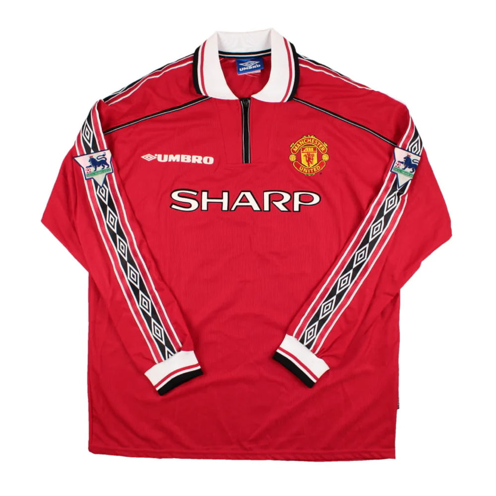 1998-00 Manchester United FC Long Sleeve Home Shirt